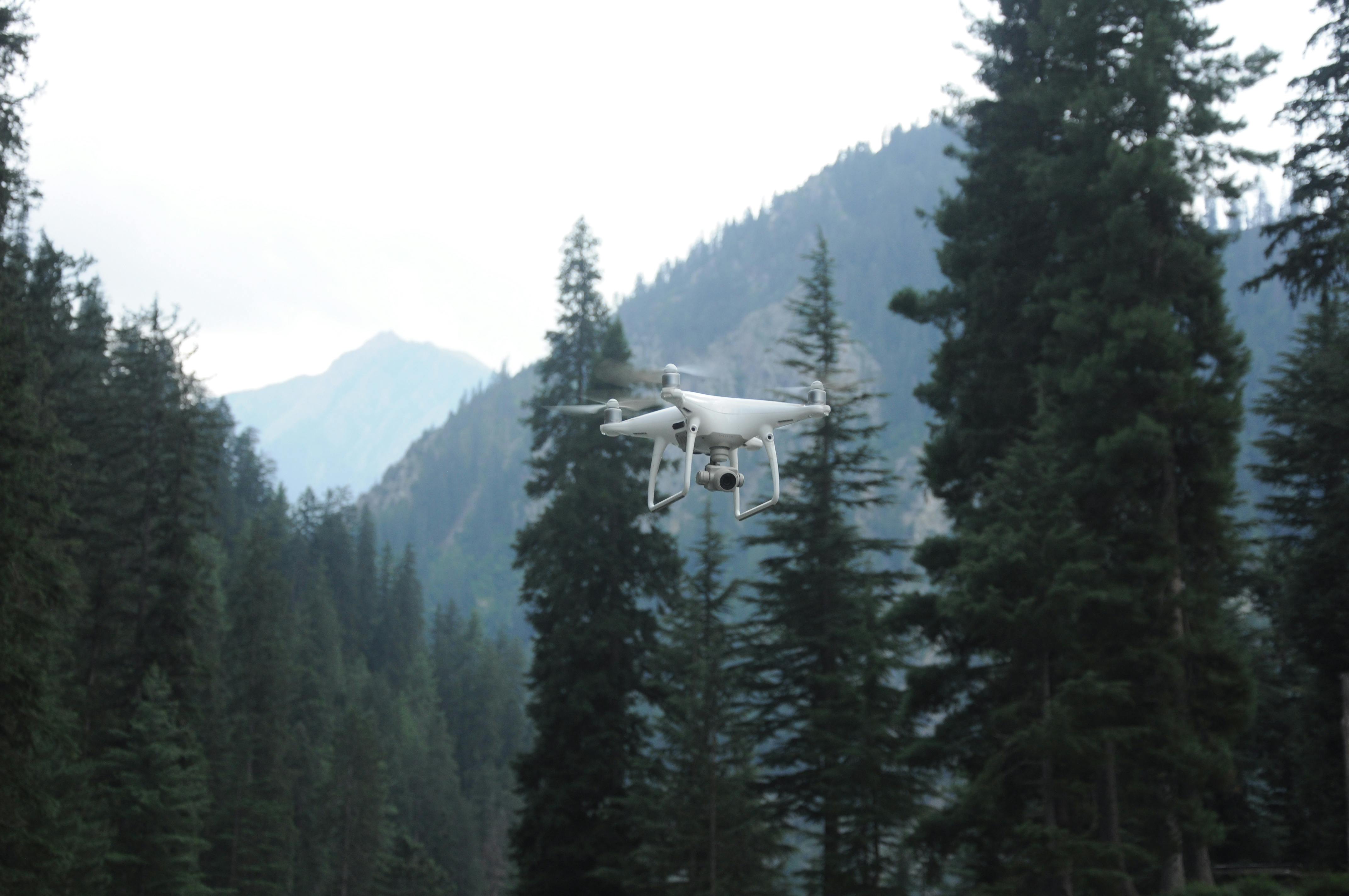 Drone used for aerial surveys over Highland terrain